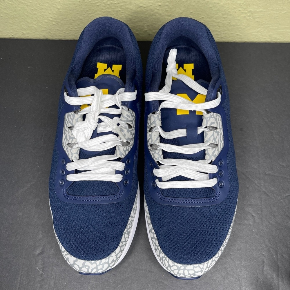 Jordan Zoom Tenacity 88 Size 9 Navy Michigan Wolverines Cement Shoes IF2972-447 - Picture 3 of 9